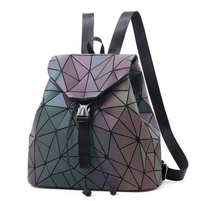Reflective Color-Changing Geometric Backpack for Women