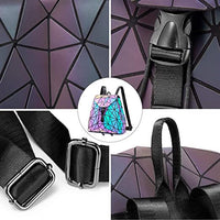 Reflective Color-Changing Geometric Backpack for Women