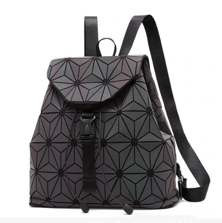 Reflective Color-Changing Geometric Backpack for Women