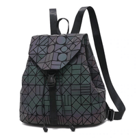 Reflective Color-Changing Geometric Backpack for Women