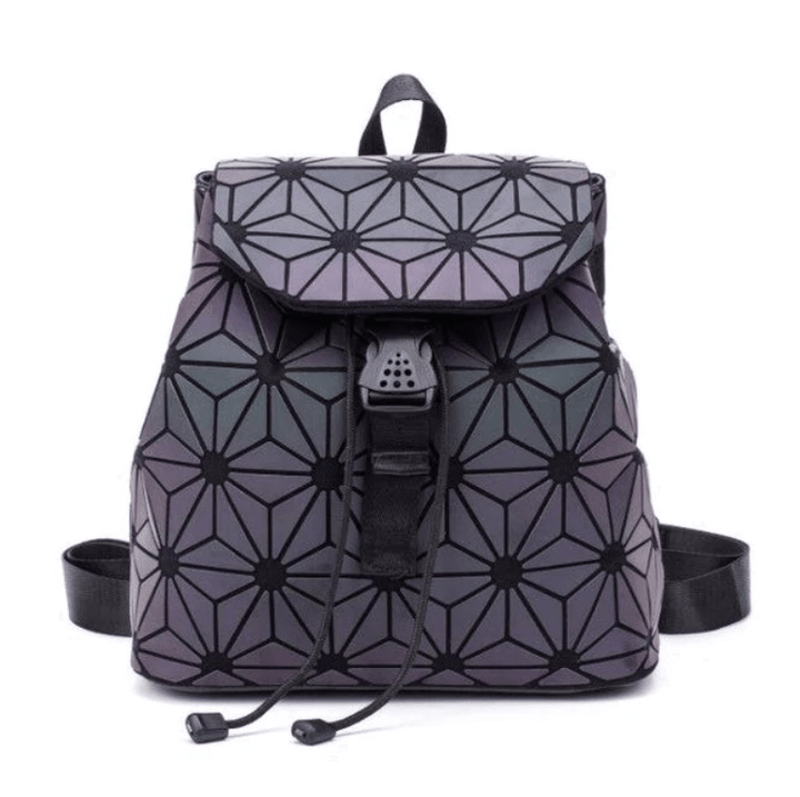 Reflective Color-Changing Geometric Backpack for Women