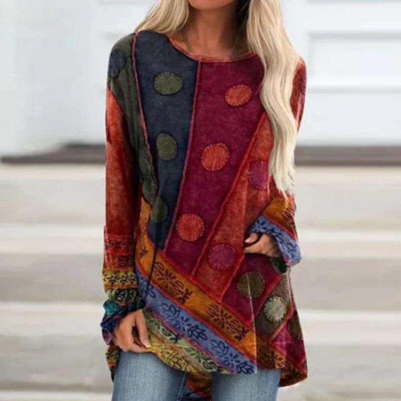 Feminine autumn sweater with vintage flair – Elisa