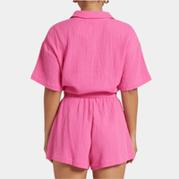 Zweiteiliges Damen Sommer Set mit Hemd und Shorts – Noemi