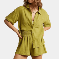 Zweiteiliges Damen Sommer Set mit Hemd und Shorts – Noemi
