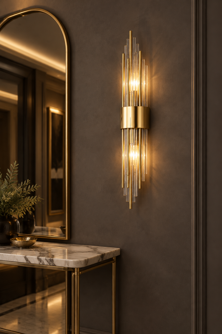 Elegante Wandleuchte mit Kristall-Design – Luméra