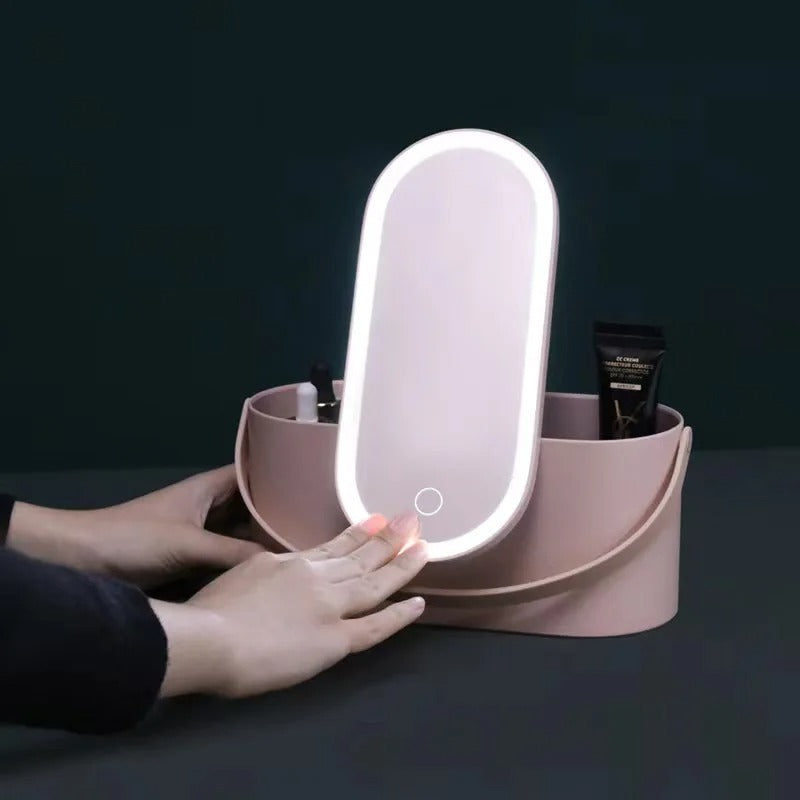 Maletín de maquillaje con espejo LED - Lumivault