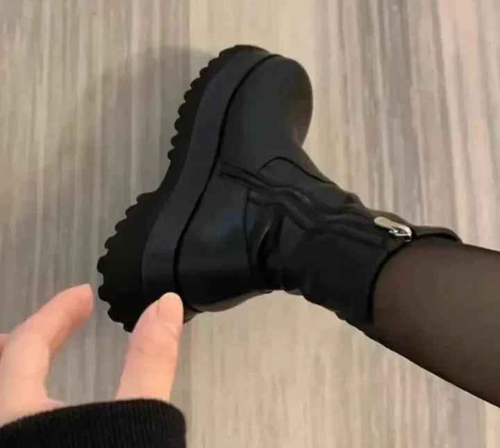 Damen Plattform Chelsea Stiefeletten mit warmer Fütterung – Liora
