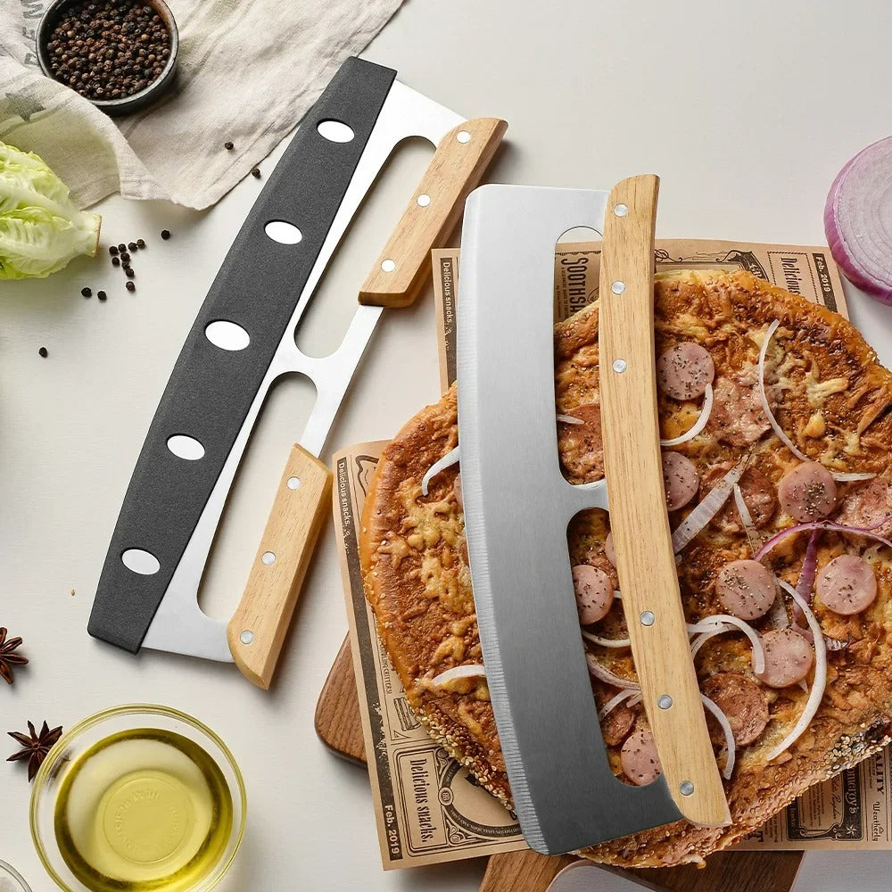 Cortador de pizza grande con cuchilla curva de acero inoxidable (35 cm) - Bruno