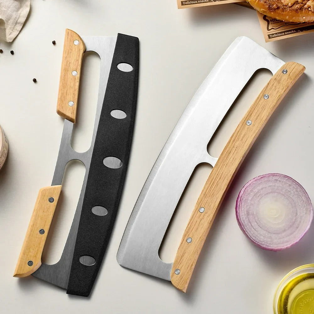Cortador de pizza grande con cuchilla curva de acero inoxidable (35 cm) - Bruno