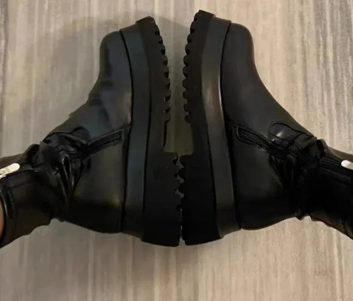 Damen Plattform Chelsea Stiefeletten mit warmer Fütterung – Liora