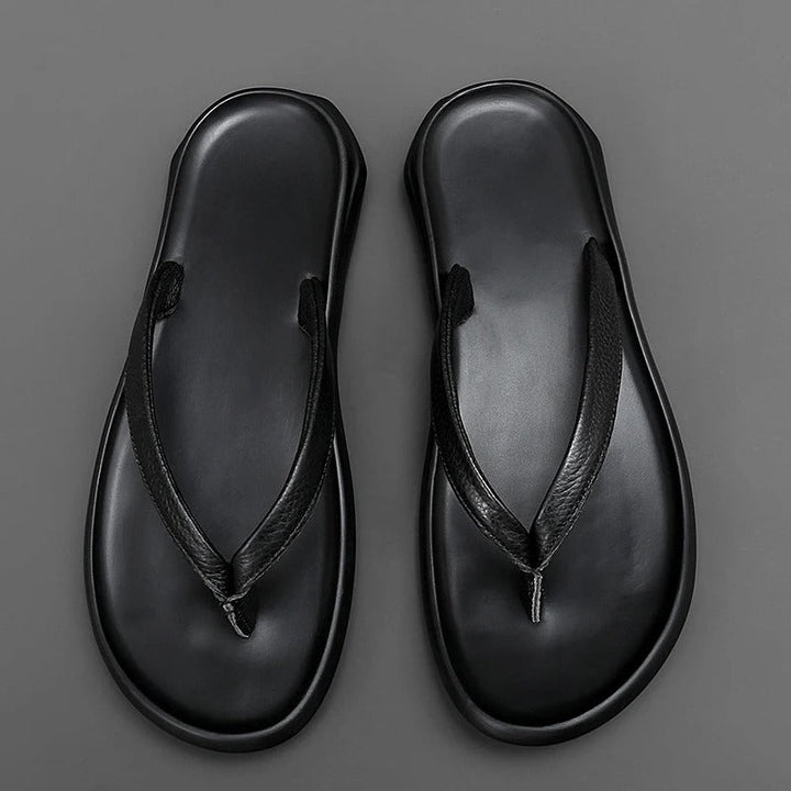 Skridsikre og stilfulde herre læderslippers til sommer – Dario