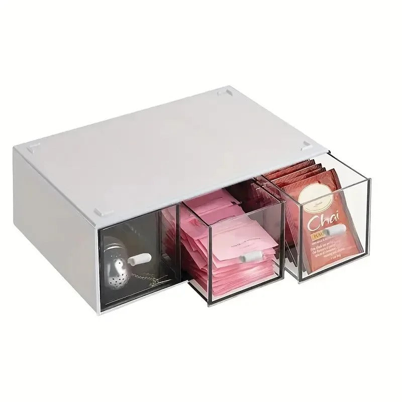 Tea and Kitchen Organizer with Drawer - Livvy