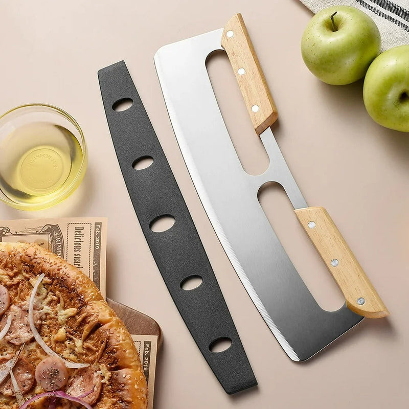 Cortador de pizza grande con cuchilla curva de acero inoxidable (35 cm) - Bruno