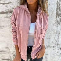 Women's jacket with hood and zipper – Noëlle