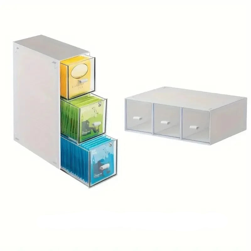 Tea and Kitchen Organizer with Drawer - Livvy