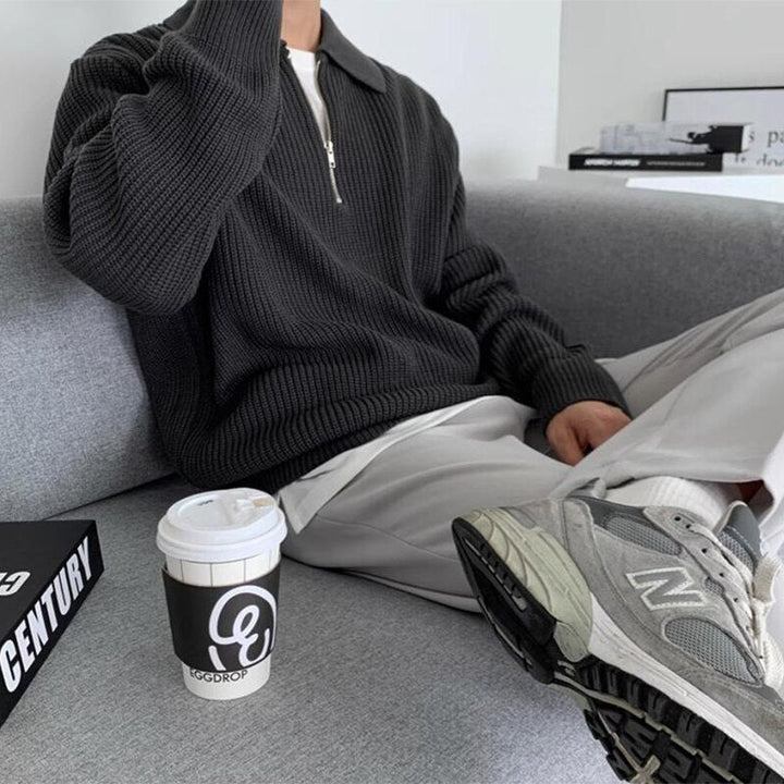 Men's Sweatshirt with Zipper Collar – Jonas