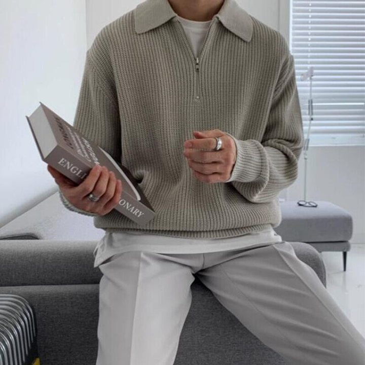 Men's Sweatshirt with Zipper Collar – Jonas