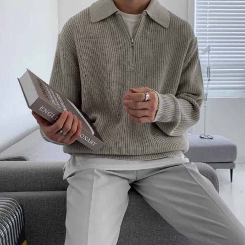 Men's Sweatshirt with Zipper Collar – Jonas