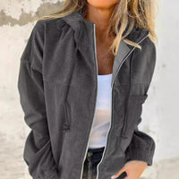 Women's jacket with hood and zipper – Noëlle