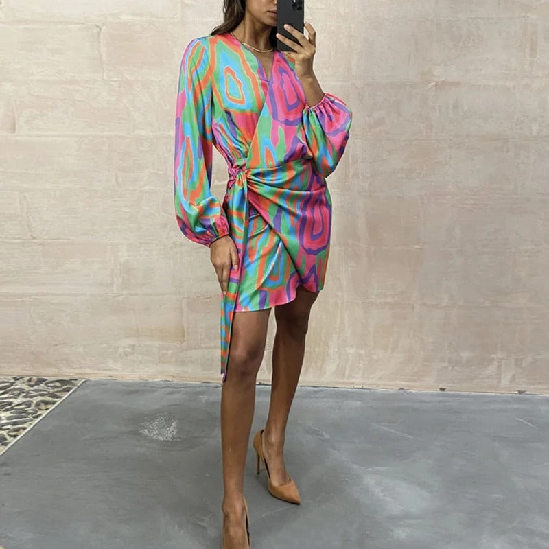 Elegant Printed Summer Dress – Elodie