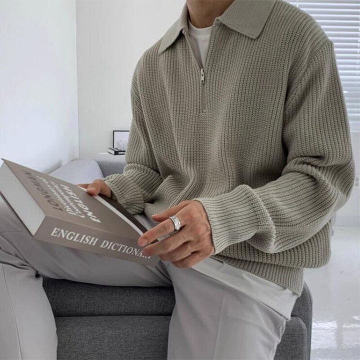 Men's Sweatshirt with Zipper Collar – Jonas