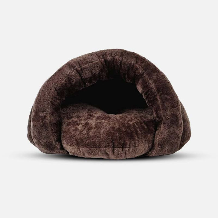 Soothing Cave Dog Bed - CozyCave Retreat