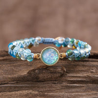 Brazalete de ópalo azul hipnotizante - Liora