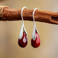 Pendientes de piedra preciosa gotas naturales – Serenella
