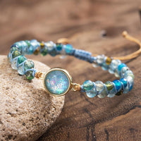 Brazalete de ópalo azul hipnotizante - Liora