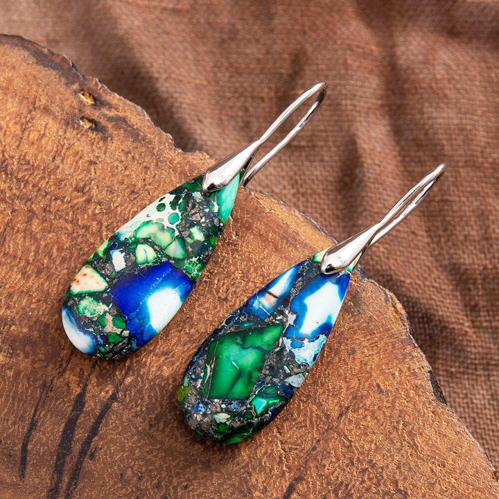 Teardrop Earrings with Natural Grounding - Sylvara