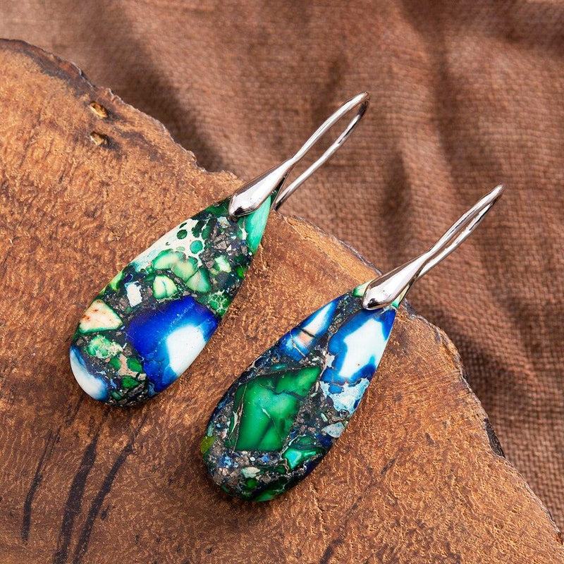 Teardrop Earrings with Natural Grounding - Sylvara