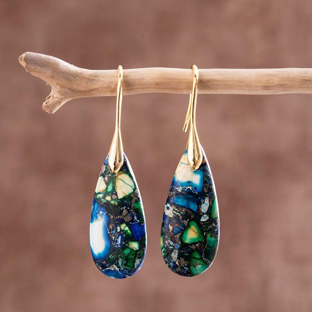 Teardrop Earrings with Natural Grounding - Sylvara
