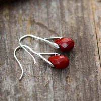 Pendientes de piedra preciosa gotas naturales – Serenella