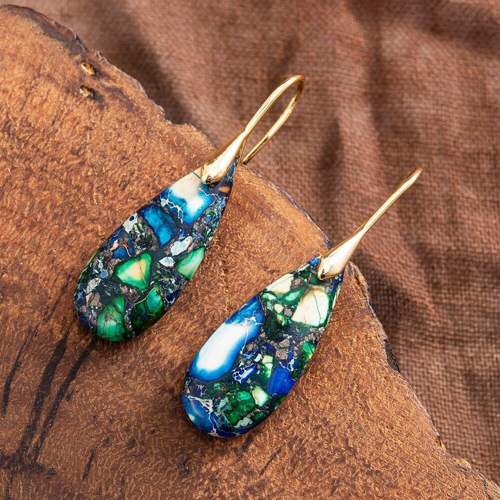 Teardrop Earrings with Natural Grounding - Sylvara