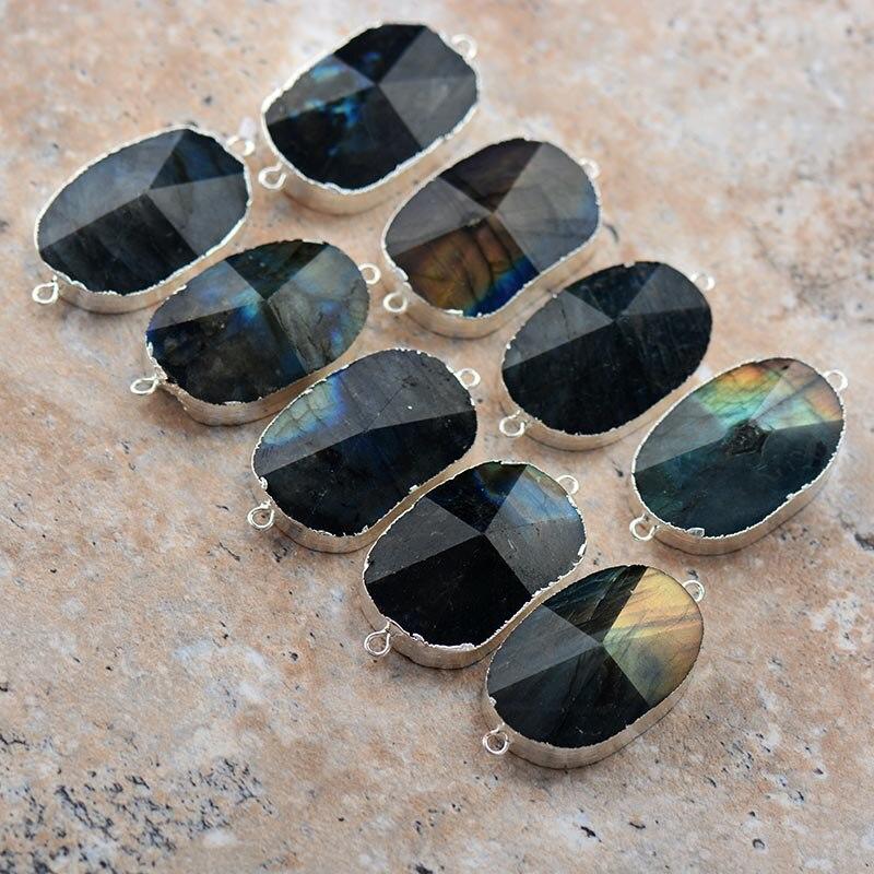 Pulsera enrollable de cinco hileras con brillo de labradorita – Lira