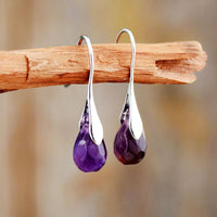 Pendientes de piedra preciosa gotas naturales – Serenella