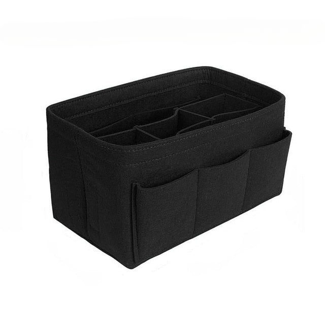 Filz håndtaske- og makeup-organizer indsats – Køb 1, få 1 GRATIS multi-lomme opbevaring
