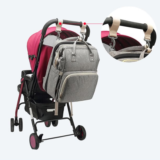 Convertible Baby Diaper Backpack with Foldable Baby Bed – Waterproof Multi-Pocket Design