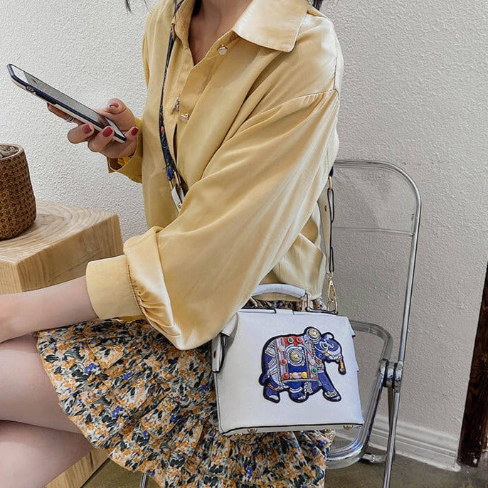 Embroidered Mandala Shoulder Bag – Lightweight, Versatile Boho Design