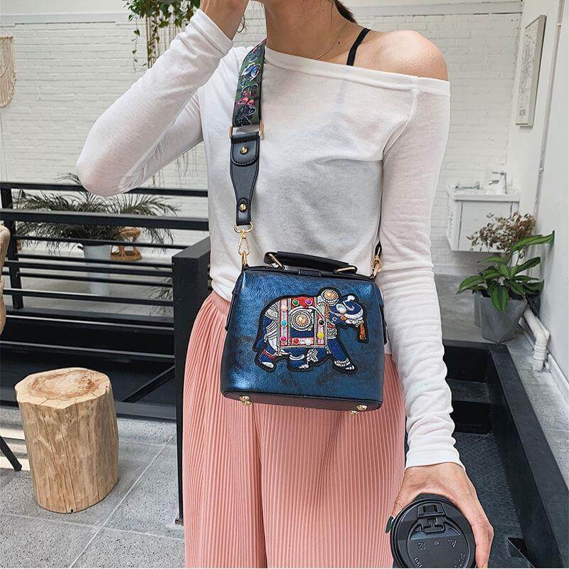 Embroidered Mandala Shoulder Bag – Lightweight, Versatile Boho Design