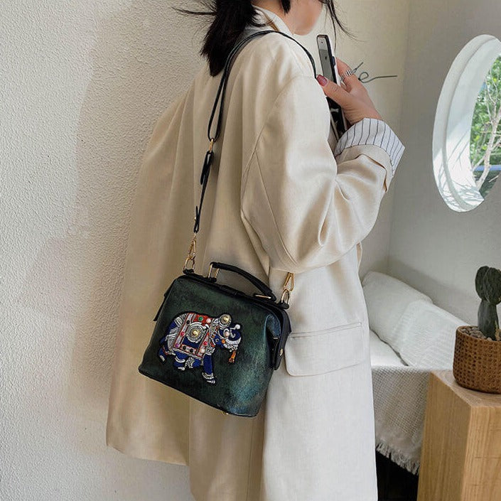 Embroidered Mandala Shoulder Bag – Lightweight, Versatile Boho Design