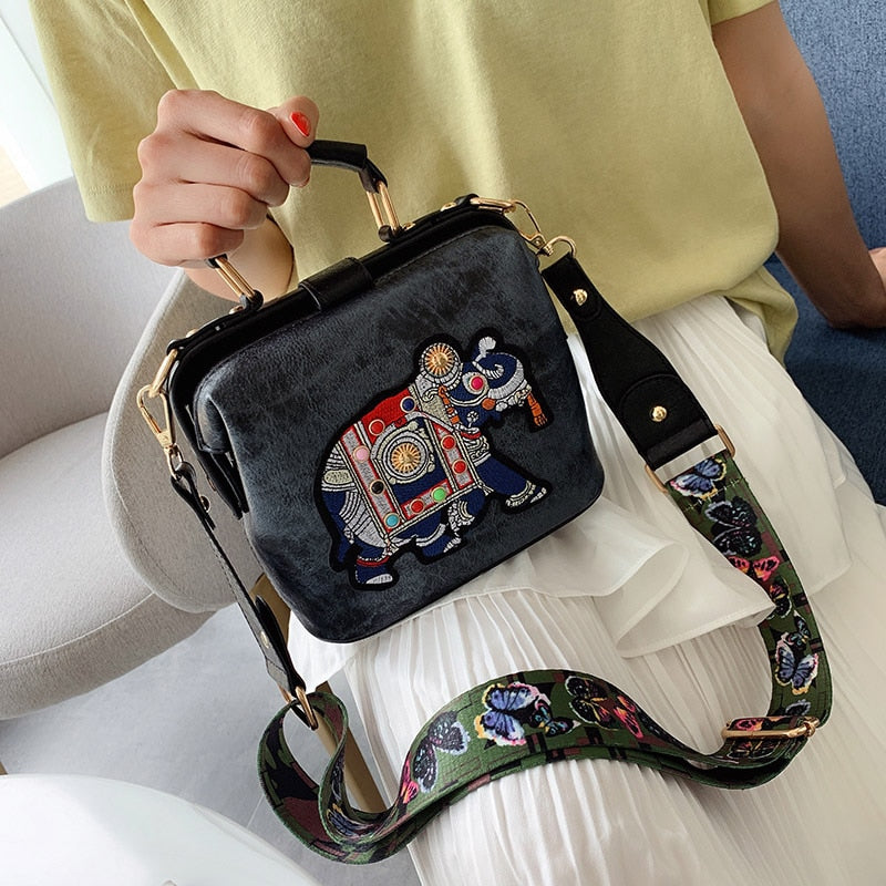 Embroidered Mandala Shoulder Bag – Lightweight, Versatile Boho Design