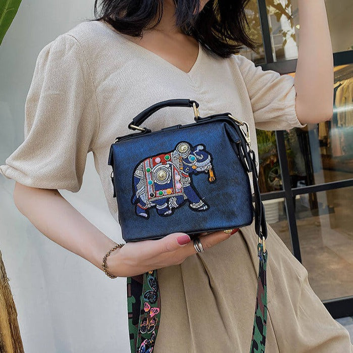 Embroidered Mandala Shoulder Bag – Lightweight, Versatile Boho Design