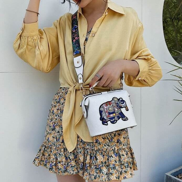 Embroidered Mandala Shoulder Bag – Lightweight, Versatile Boho Design