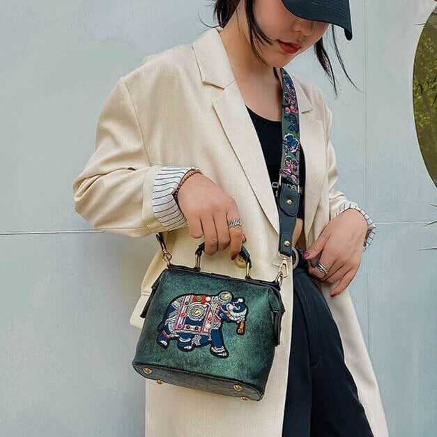 Embroidered Mandala Shoulder Bag – Lightweight, Versatile Boho Design