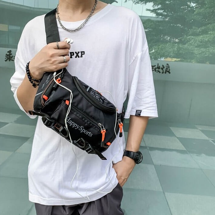 Wasserdichte Herren-Bauch- und Schultertasche – Multifunktionale Reise- und Outdoor-Tasche
