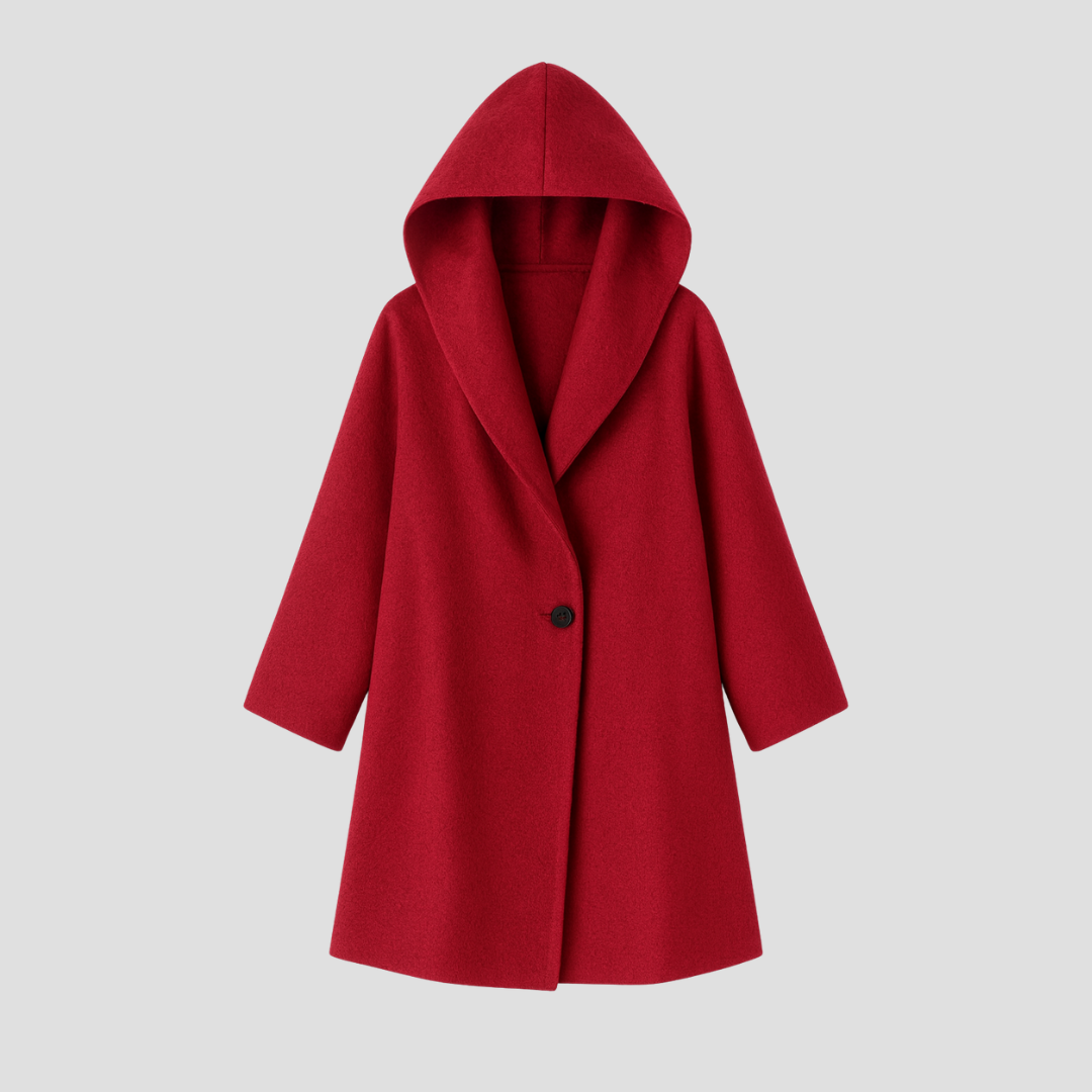Abrigo de lana para mujer con capucha – Arvella