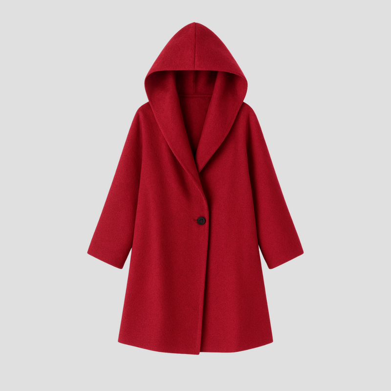 Abrigo de lana para mujer con capucha – Arvella