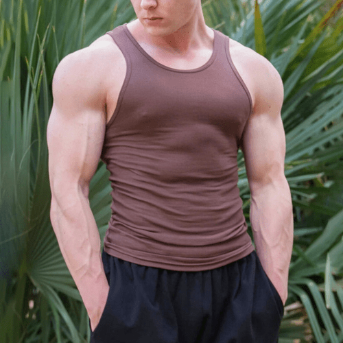 Sleeveless Men's Fitness T-Shirt made of breathable material – Nico