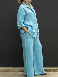 Two-piece Cotton-Linen Women's Suit Summer – Linora